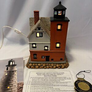 Lefton Historic American Lighthouse – Round Island - Lighted - Original Box